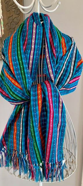 Blue Hand-woven shawl