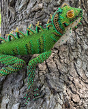 beaded iguana