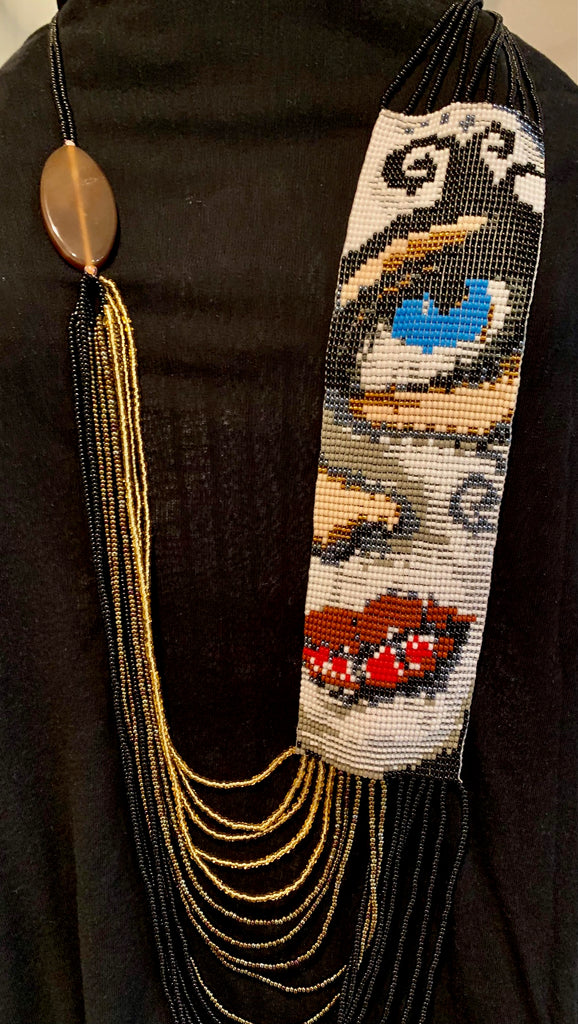Women's Face beaded necklace