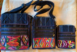 Best Seller!  Organizer pouch w/ multiple pockets and long strap in denim.  Available in 3 sizes