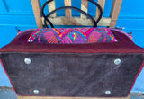 Vintage textile and leather bag