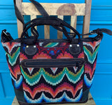 Vintage textile and leather bag 2