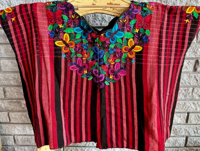 Guatemalan modern huipil with butterflies