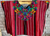 Guatemalan modern huipil with butterflies