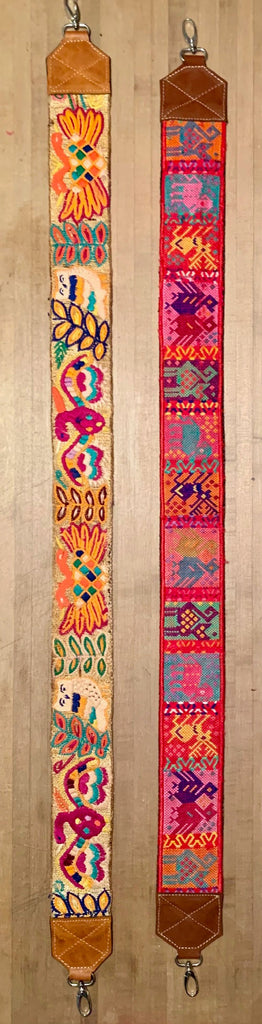 Fajas made into guitar or camera straps or add flair to your purse or satchel