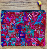 Large Pouch made from traditional Mayan textiles with extra pocket in back #4