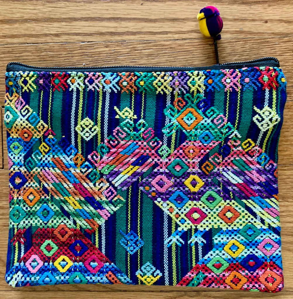 Large Pouch made from traditional Mayan textiles with extra pocket in back #5