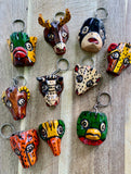 Mini wooden animal masks