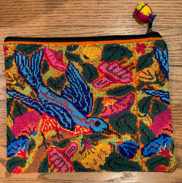Large Pouch made from traditional Mayan textiles with extra pocket in back #8