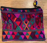 Large Pouch made from traditional Mayan textiles with extra pocket in back #9