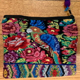 Large Pouch made from traditional Mayan textiles with extra pocket in back #13