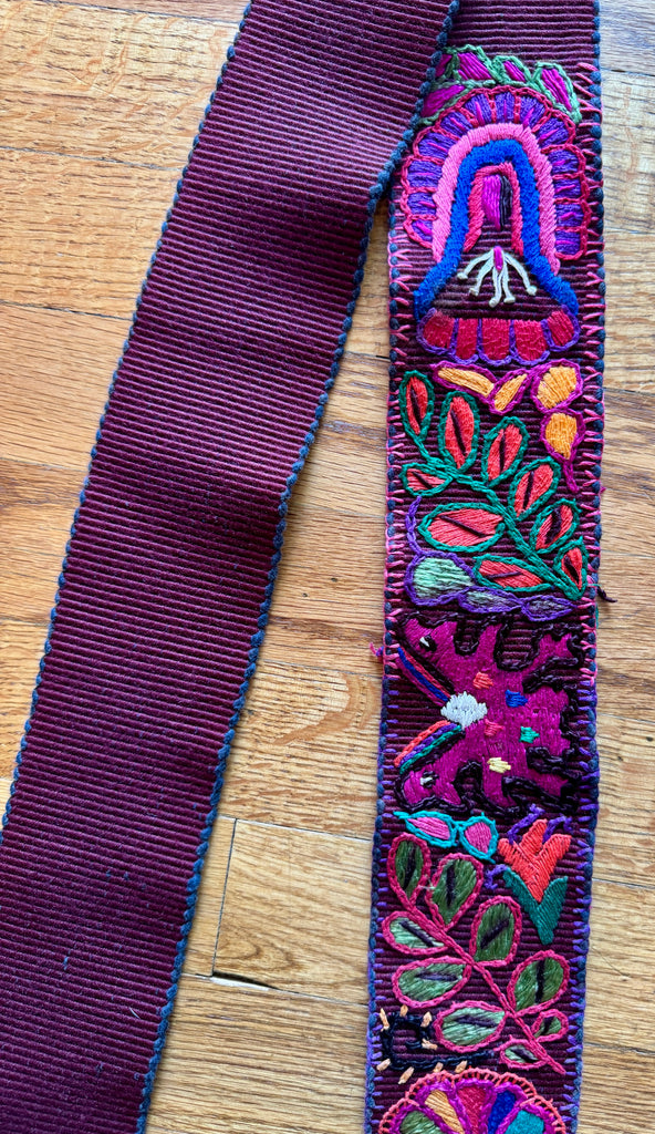 Hand-woven and embroidered Chichicastenango Faja #3