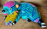Bear with fish alebrije