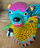 Bear with fish alebrije