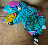 Bear with fish alebrije