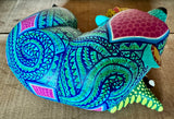 Bear with fish alebrije