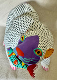 Polar Bear with fish alebrije