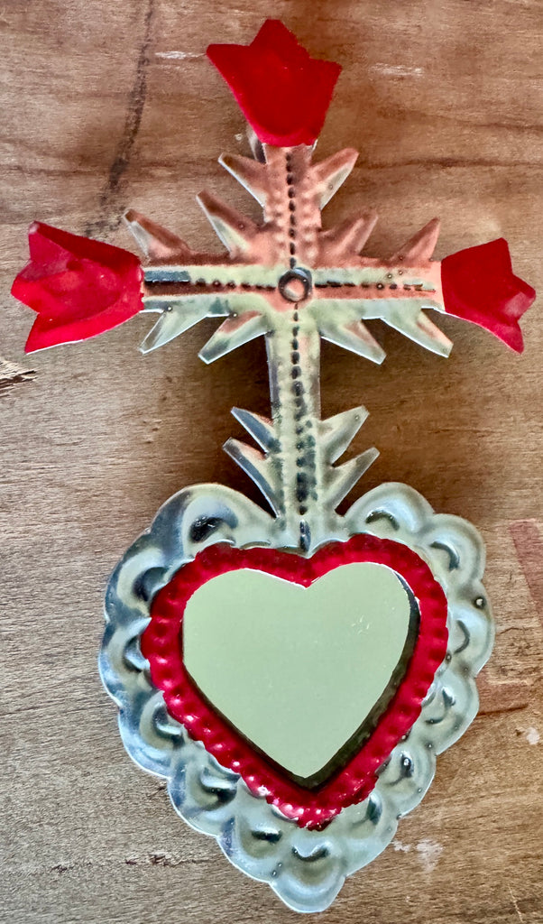 Heart with mirror and cross