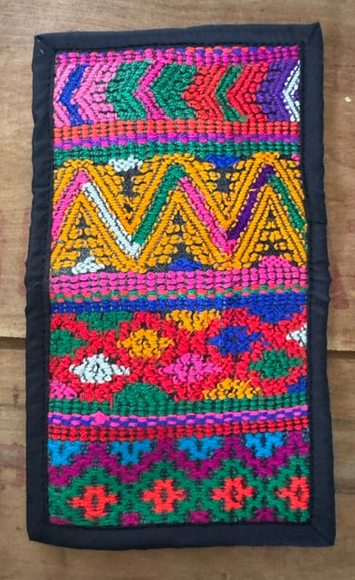Wallet made from vintage hand-woven fabric #6