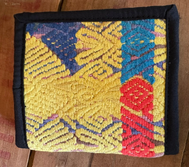 Wallet made from vintage hand-woven fabric #2