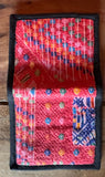 Wallet made from vintage hand-woven fabric #5
