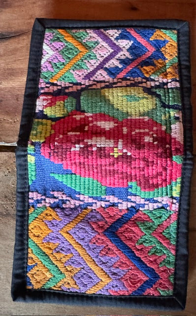 Wallet made from vintage hand-woven fabric #9