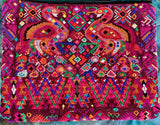Large 2-sided vintage Mayan textile pouch