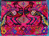 Large 2-sided vintage Mayan textile pouch
