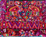Large 2-sided vintage Mayan textile pouch