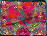 Large 2-sided vintage Mayan textile pouch