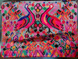 Large 2-sided vintage Mayan textile pouch