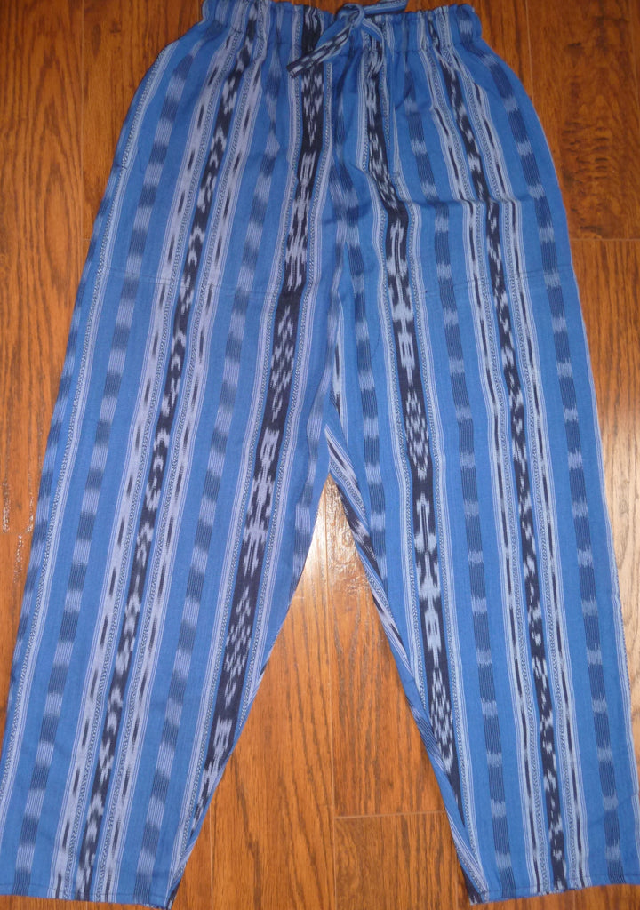 Blue ikat pants