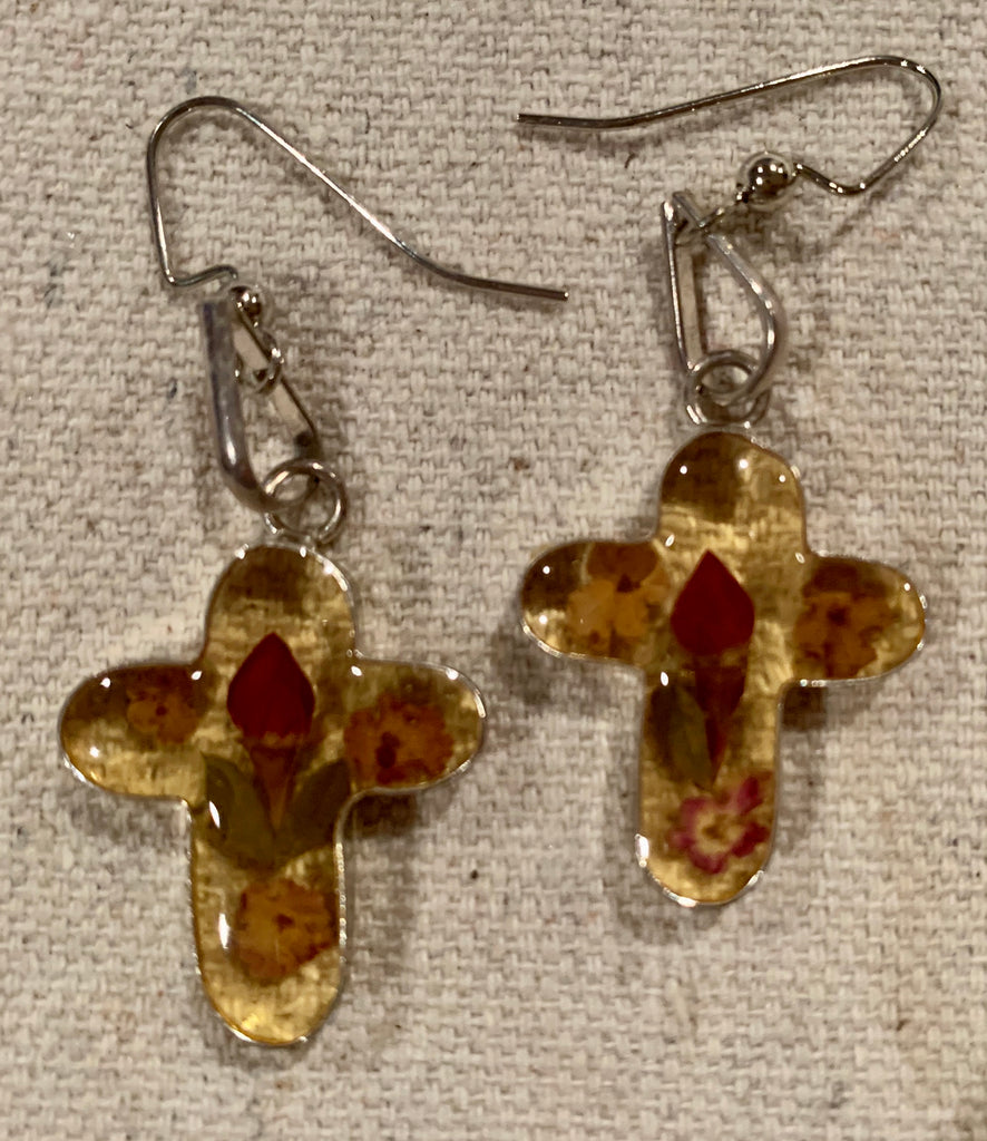 Natural flower earrings
