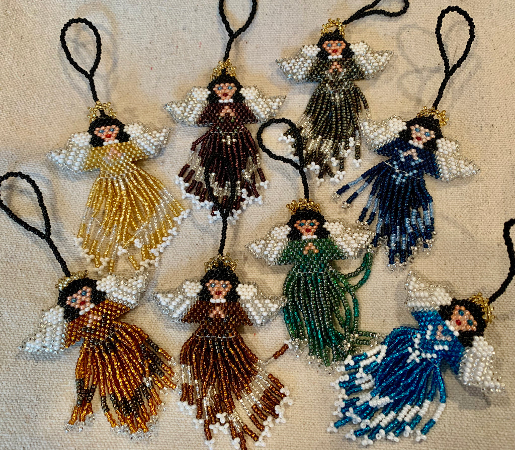 Beaded angel ornaments