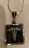 Doctor’s Symbol (Staff of Hermes) with 18" sterling chain