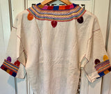 Mexican hand-embroidered corn motif blouse 4