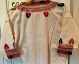 Mexican hand-embroidered corn motif blouse 6