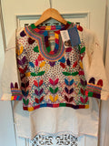 Mexican hand-embroidered corn motif blouse 7