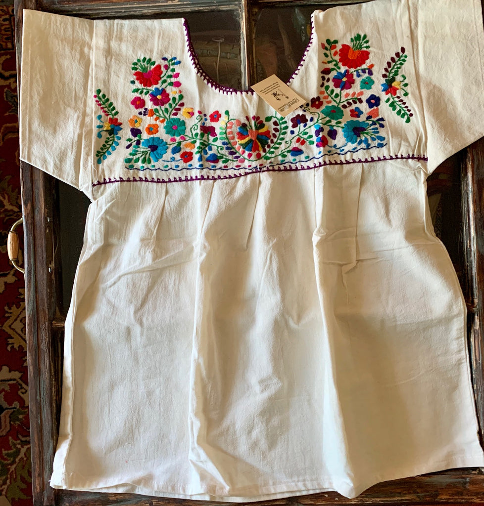 Mexican embroidered peasant blouse