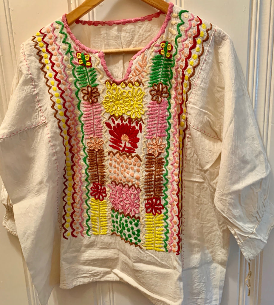 Oaxacan hand-embroidered blouse