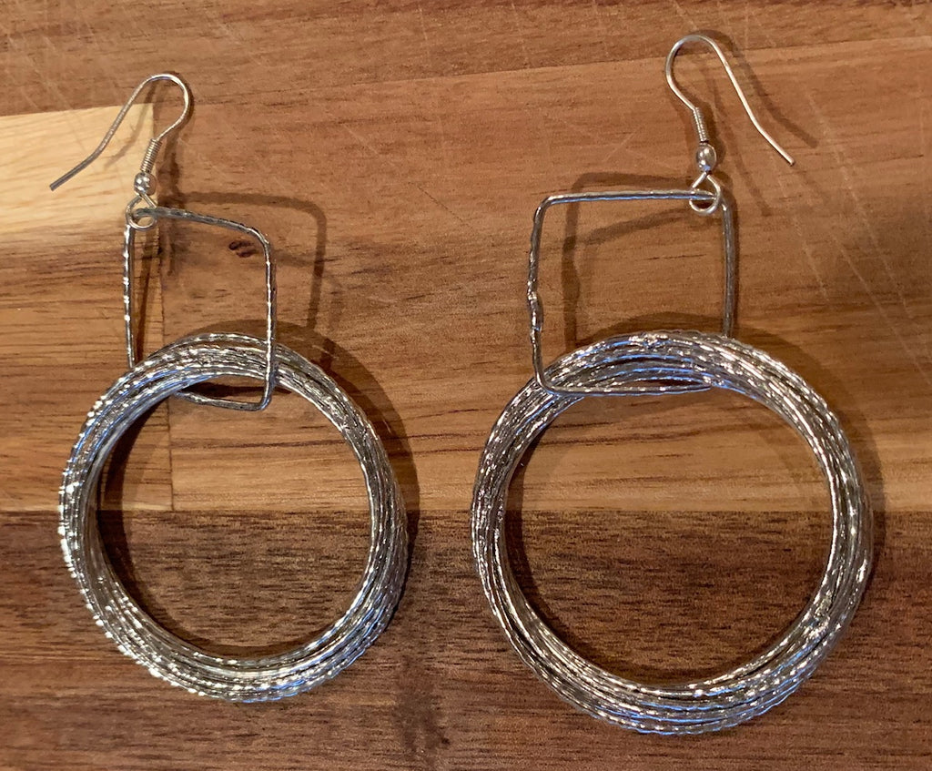 Sterling silver hoop earrings