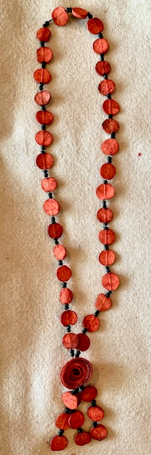 Unique orange peel necklace