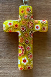 Murano glass cross pendant