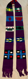 Clerical Stole w/ Symbols - wide in purple