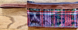 Pouch made from traditional Mayan textiles with leather trim #2