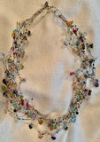Beaded necklace with stones
