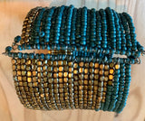 wide beaded cuff bracelet