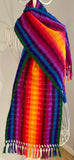 Colorful Light Cotton Scarves with knotted fringe