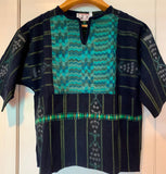 Hand-woven tunic (blue/green inset) #2 in Medium