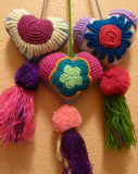 Embroidered Hearts from Chiapas, Mexico